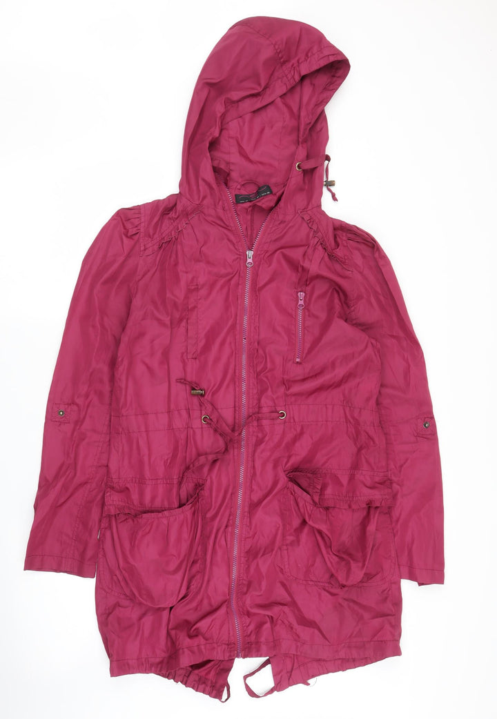 New Look Womens Purple Parka Coat Size M