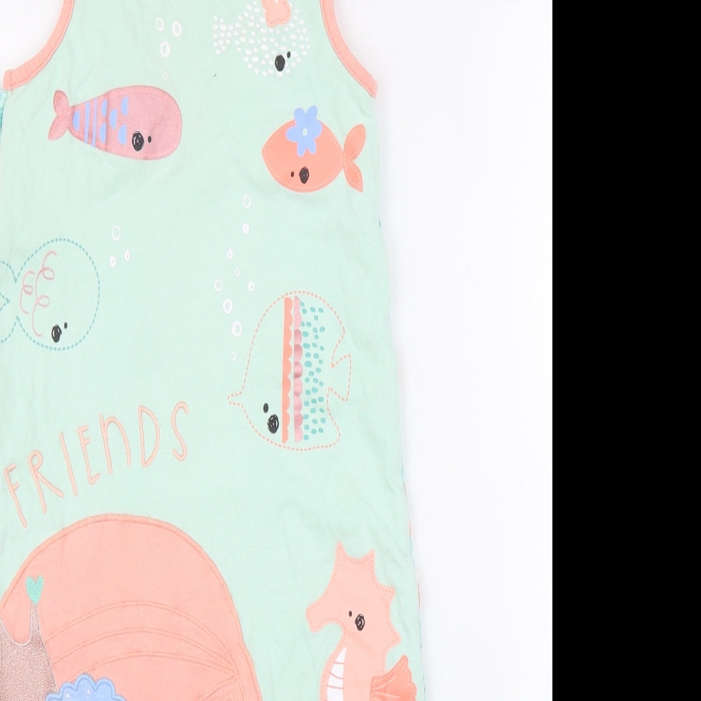 TU Girls Green   Babygrow One-Piece Size 12-18 Months  - Growbag