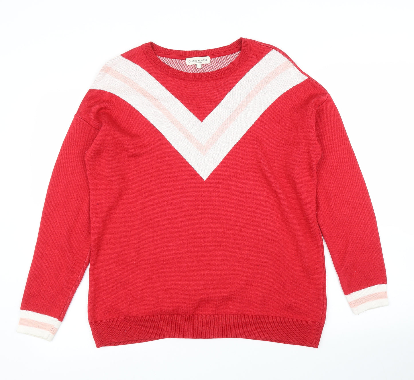 F&F Womens Red   Pullover Jumper Size 12