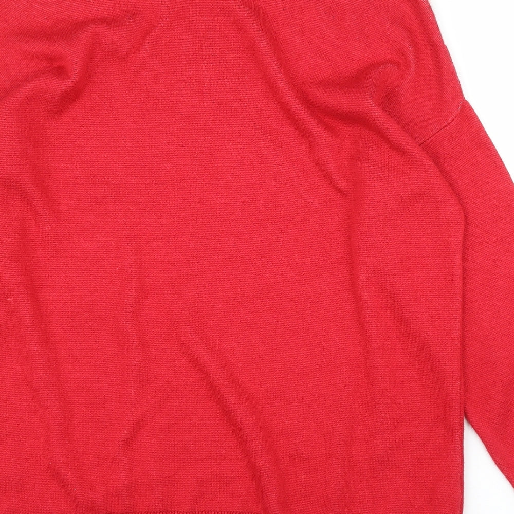 F&F Womens Red   Pullover Jumper Size 12
