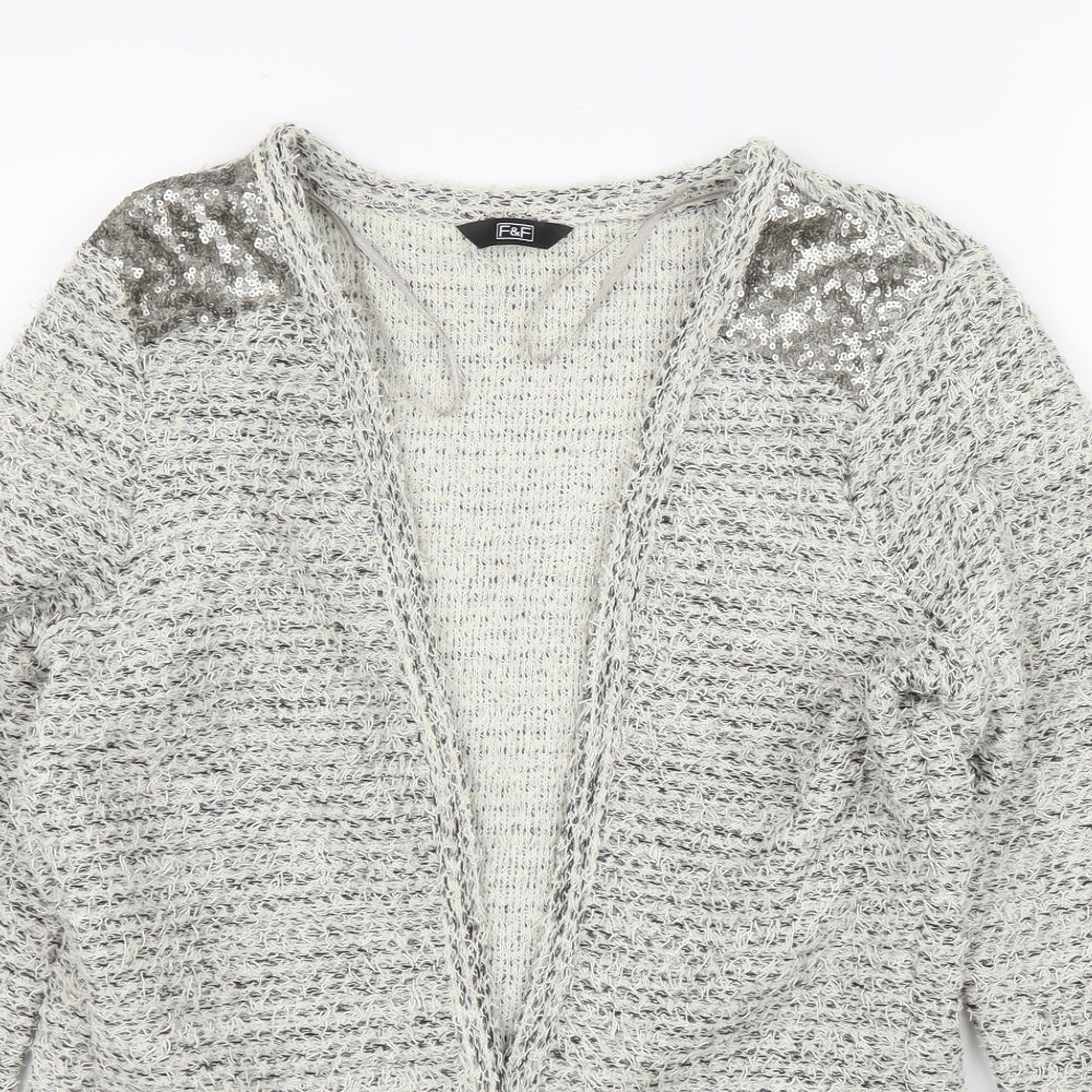 F&F Womens Grey   Cardigan Jumper Size 12  - Chanel jacket