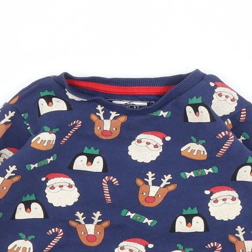 NEXT Boys Blue   Pullover Jumper Size 18-24 Months  - Christmas