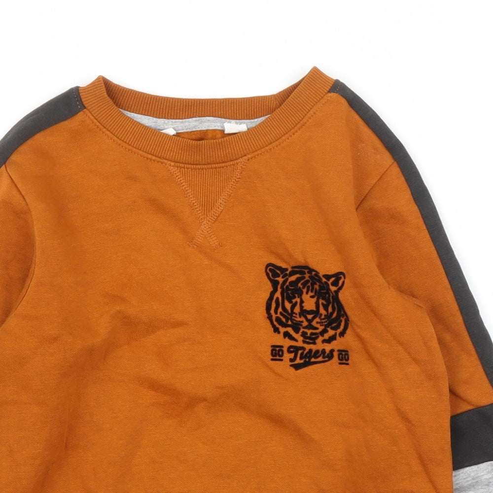 Preworn Boys Brown   Pullover Jumper Size 6-7 Years