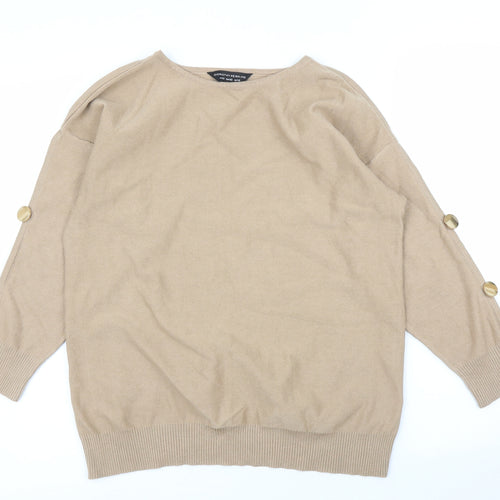Dorothy Perkins Womens Beige   Pullover Jumper Size 14