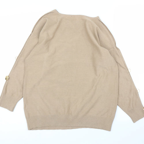 Dorothy Perkins Womens Beige   Pullover Jumper Size 14