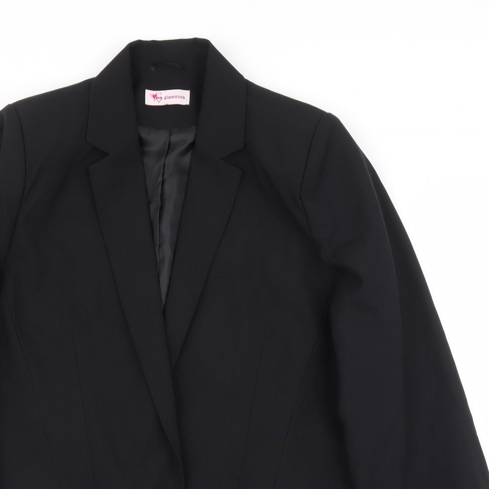 Glamarosa Womens Black   Jacket Suit Jacket Size 20