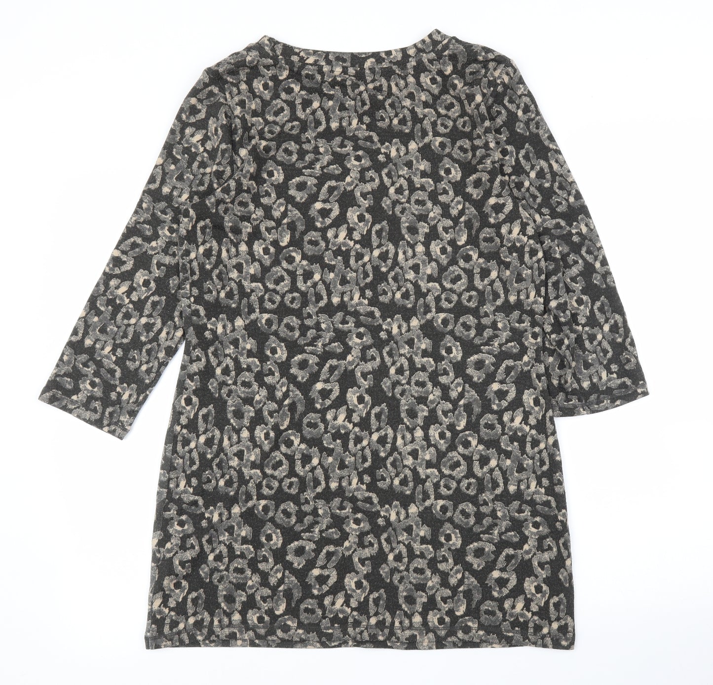 F&F Womens Brown Animal Print  Tunic Blouse Size 12  - Leopard print