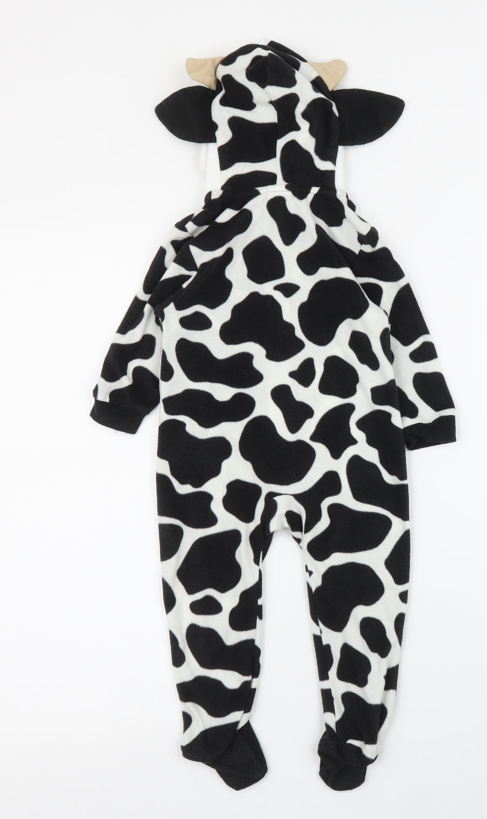 Avon Baby Black Animal Print  Babygrow One-Piece Size 9-12 Months  - Cow print