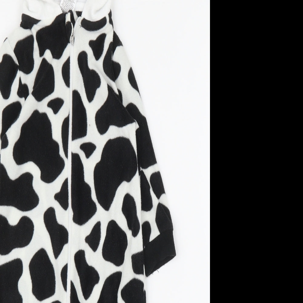 Avon Baby Black Animal Print  Babygrow One-Piece Size 9-12 Months  - Cow print
