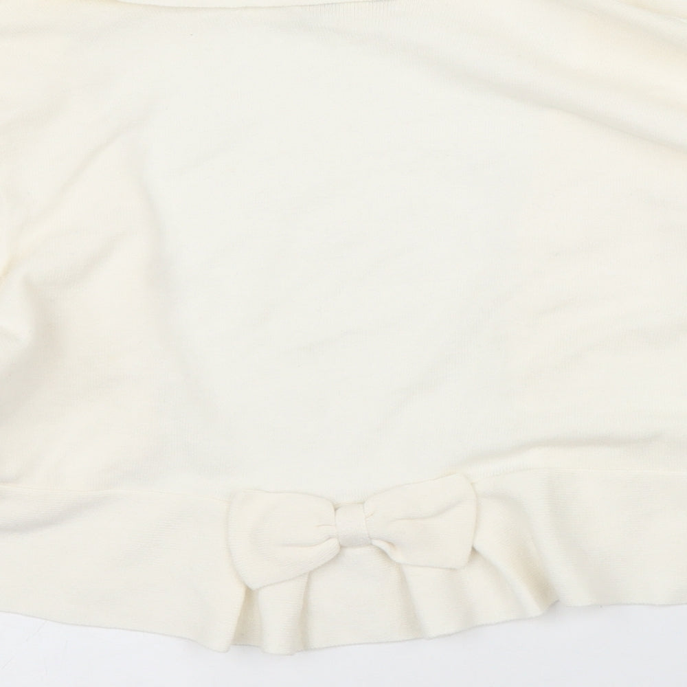 Monsoon Girls White   Cardigan Jumper Size L