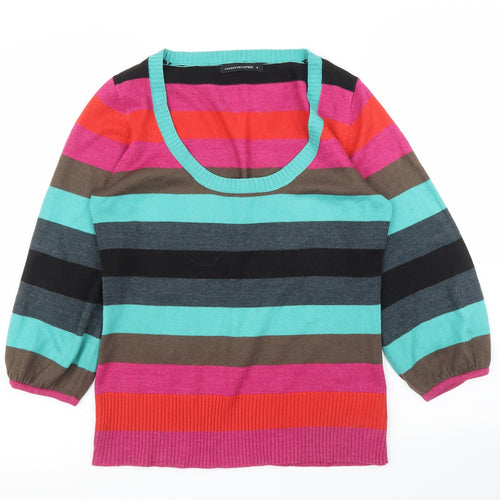 NEXT Womens Multicoloured Striped  Pullover Jumper Size 8