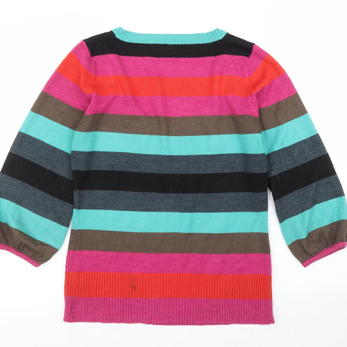 NEXT Womens Multicoloured Striped  Pullover Jumper Size 8