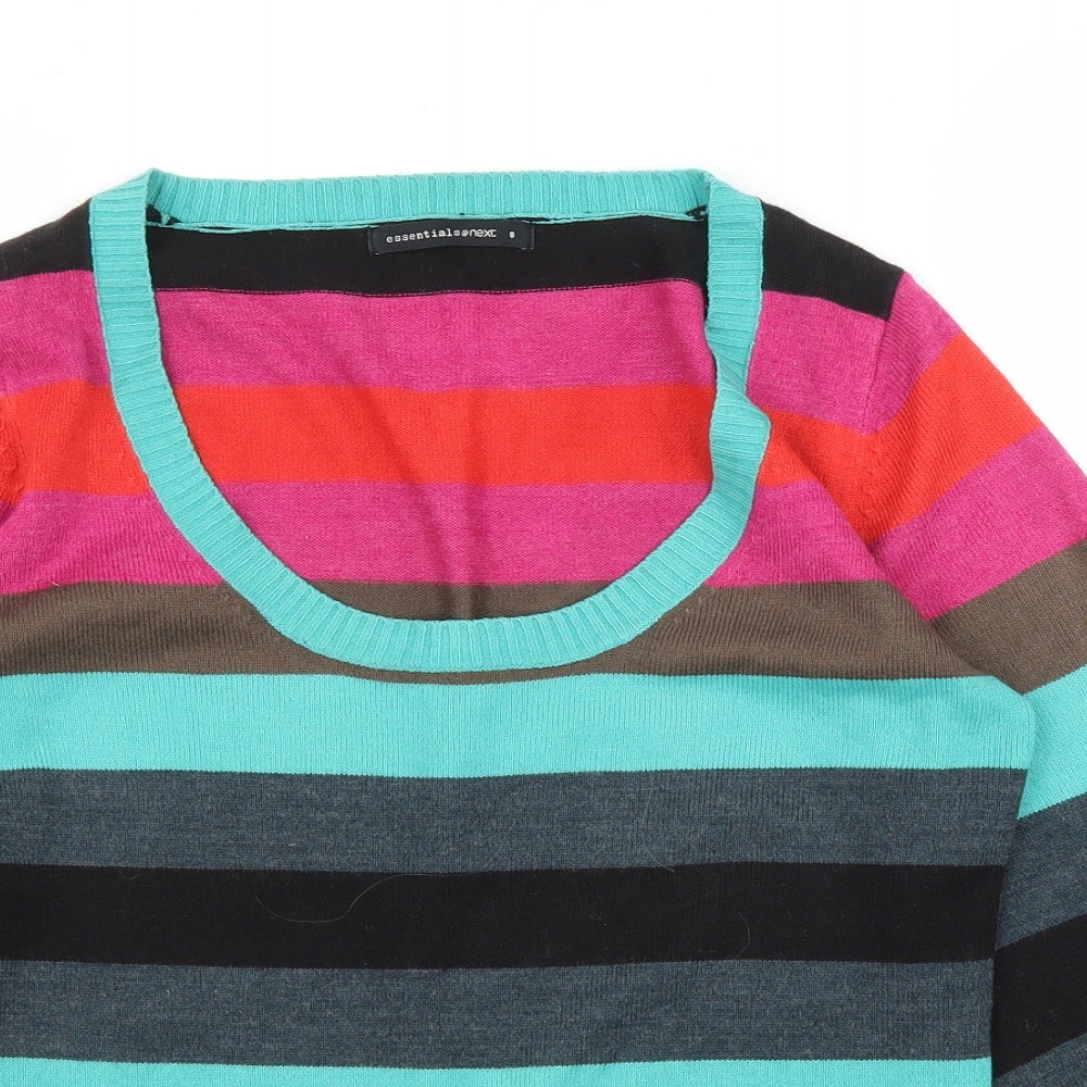 NEXT Womens Multicoloured Striped  Pullover Jumper Size 8