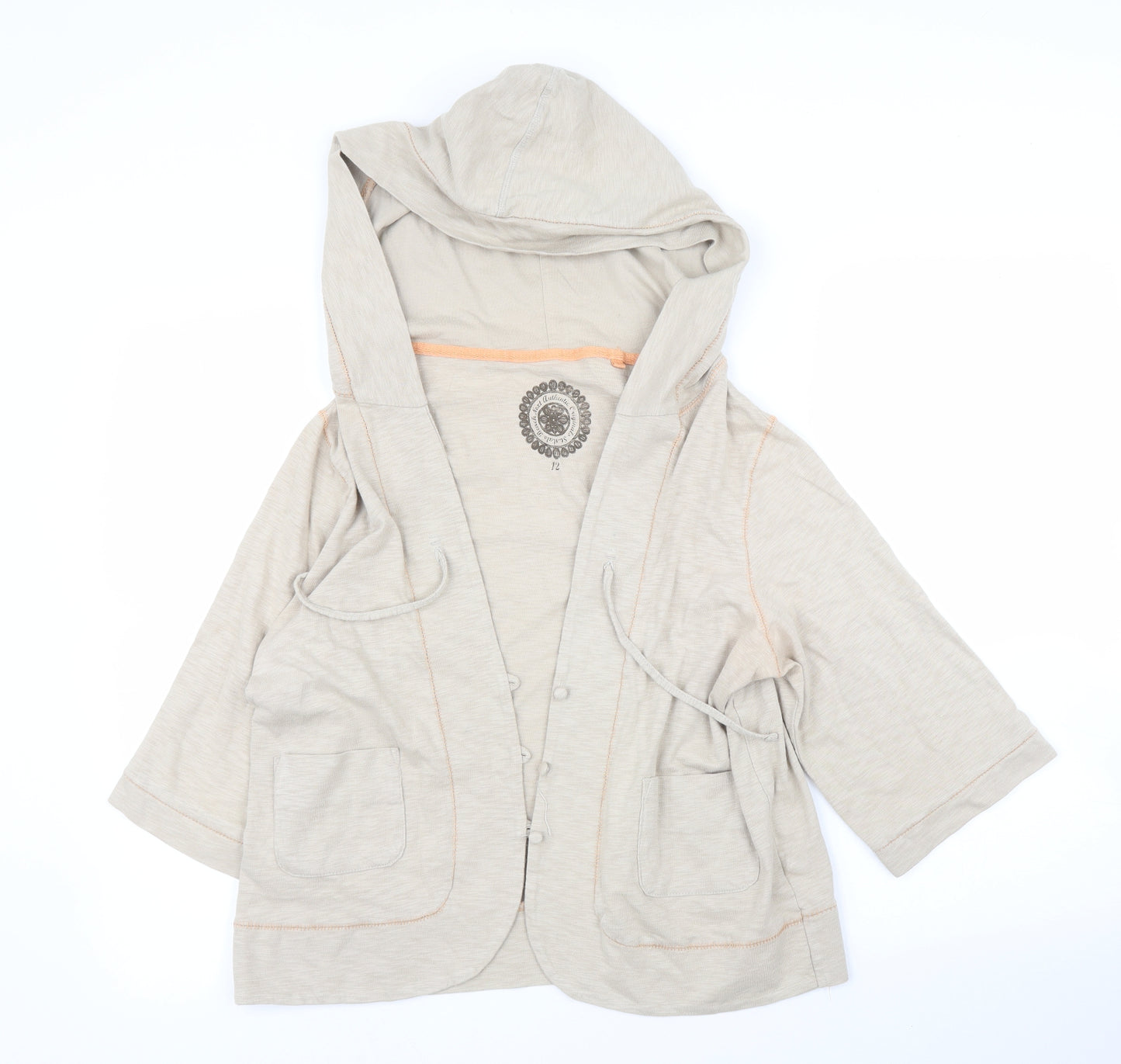 NEXT Womens Beige   Cardigan Hoodie Size 12