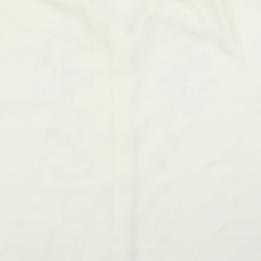 Eastex Womens White Floral  Basic Blouse Size 16