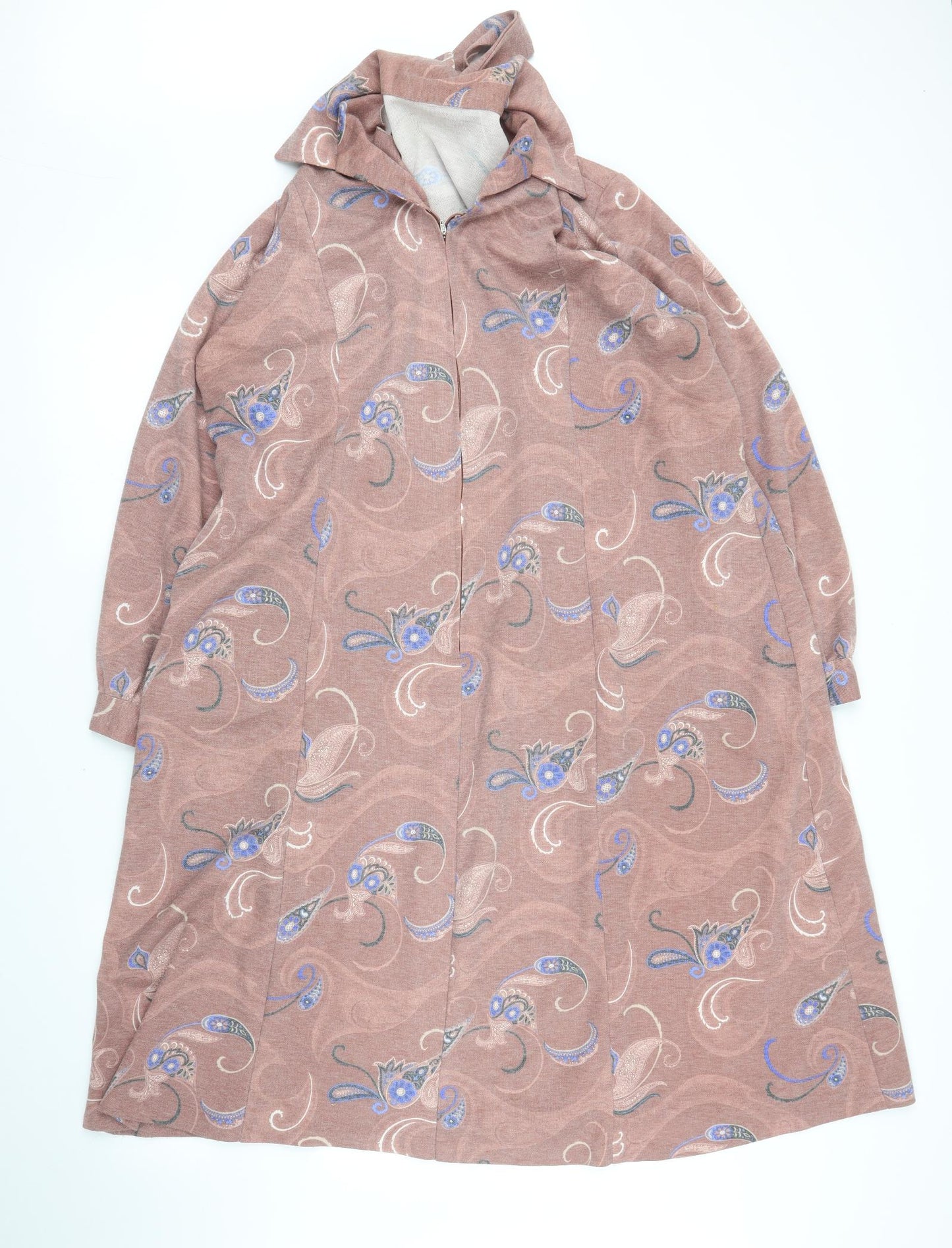 Preworn Womens Purple Paisley  A-Line  Size 2XL