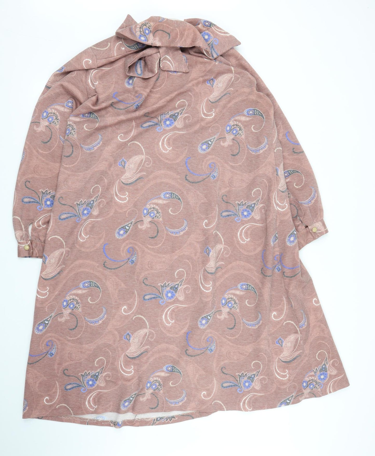 Preworn Womens Purple Paisley  A-Line  Size 2XL