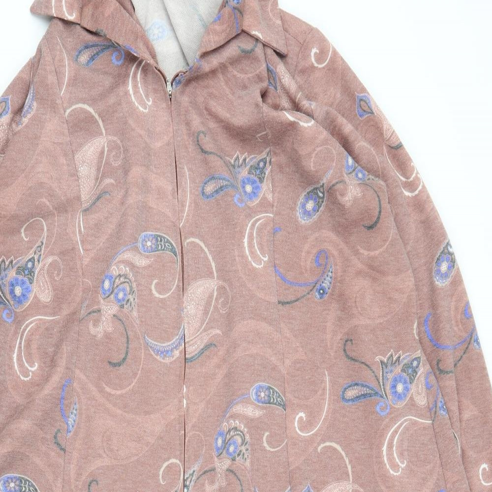 Preworn Womens Purple Paisley  A-Line  Size 2XL