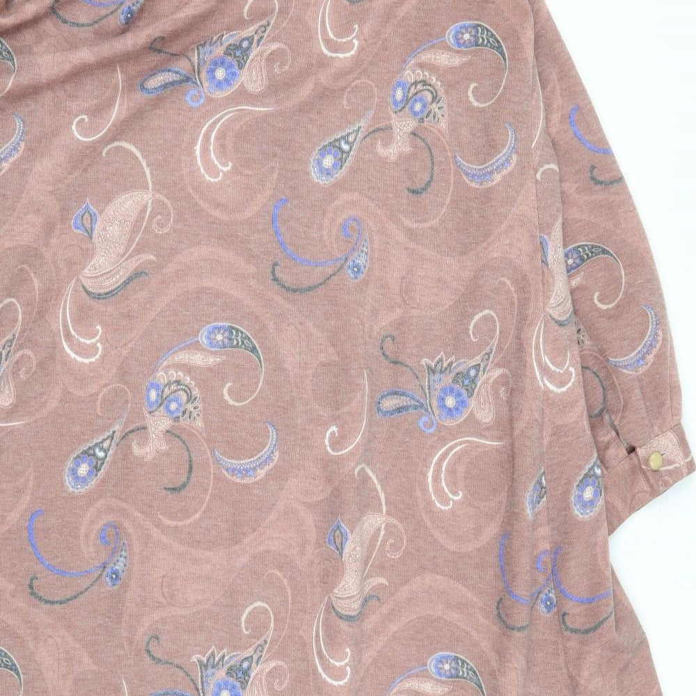 Preworn Womens Purple Paisley  A-Line  Size 2XL