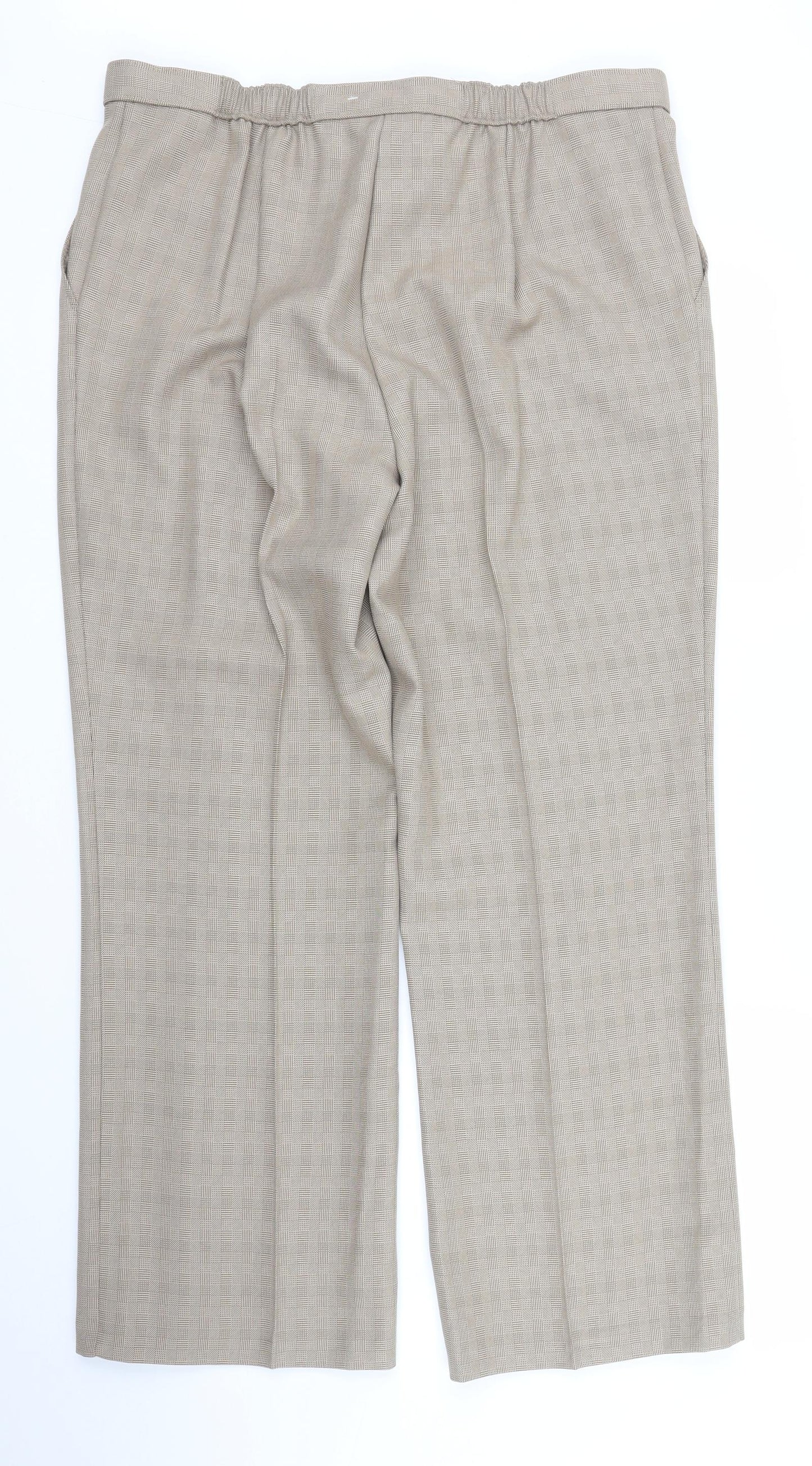 M&S Womens Beige   Trousers  Size 16 L27 in