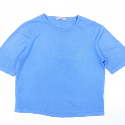 M&S Womens Blue   Basic Blouse Size 12