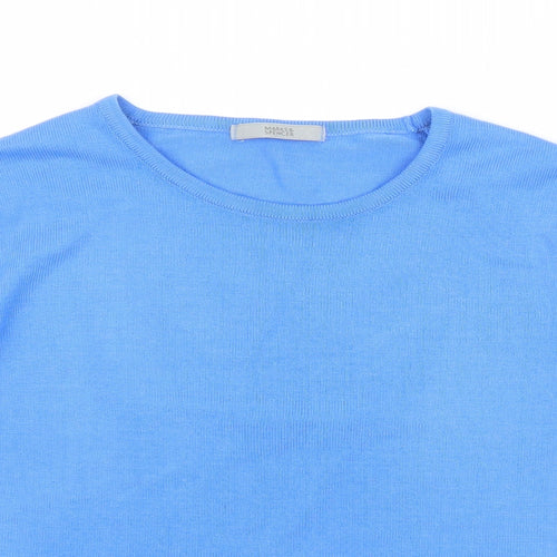 M&S Womens Blue   Basic Blouse Size 12