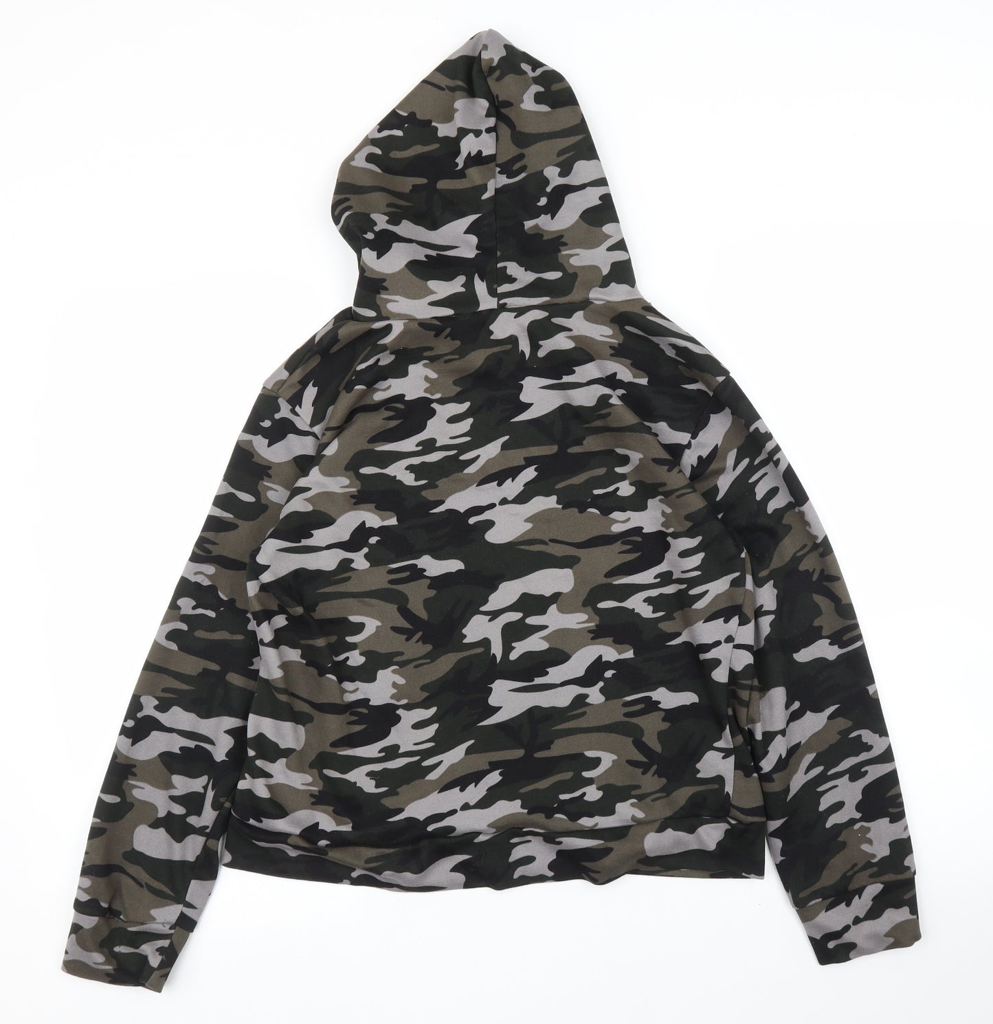 Preworn Mens Green Camouflage  Pullover Hoodie Size S