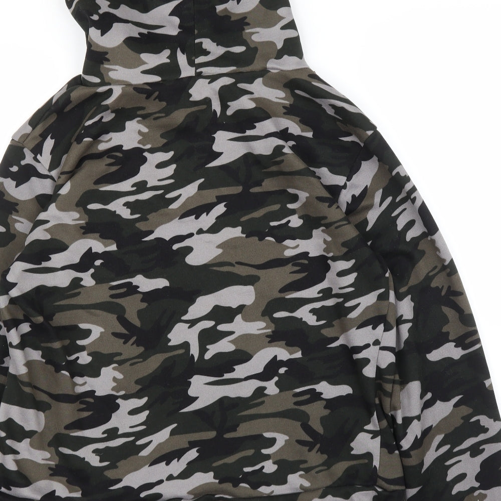 Preworn Mens Green Camouflage  Pullover Hoodie Size S