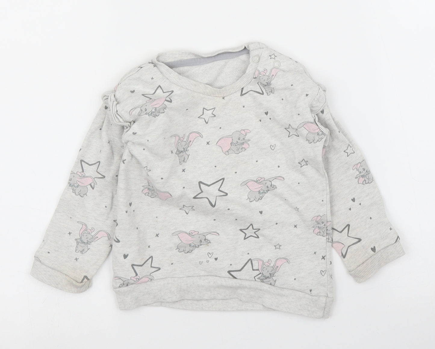 George Girls Grey   Pullover Jumper Size 12-18 Months  - Disney, Dumbo