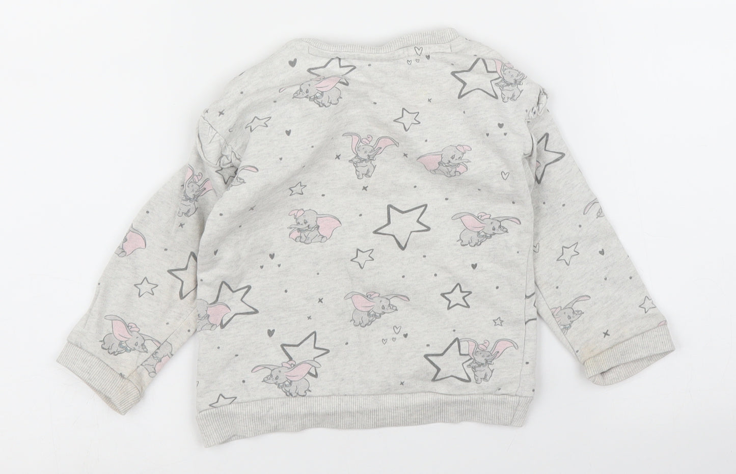 George Girls Grey   Pullover Jumper Size 12-18 Months  - Disney, Dumbo