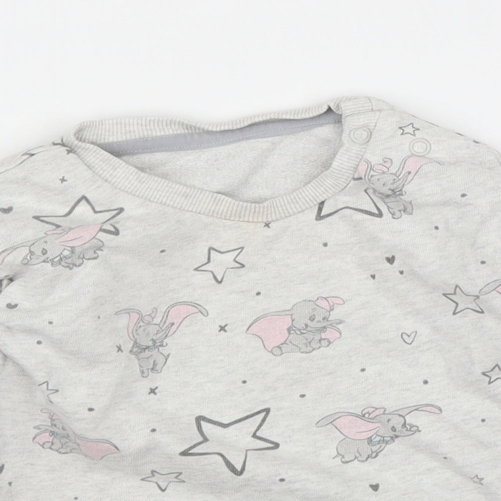 George Girls Grey   Pullover Jumper Size 12-18 Months  - Disney, Dumbo