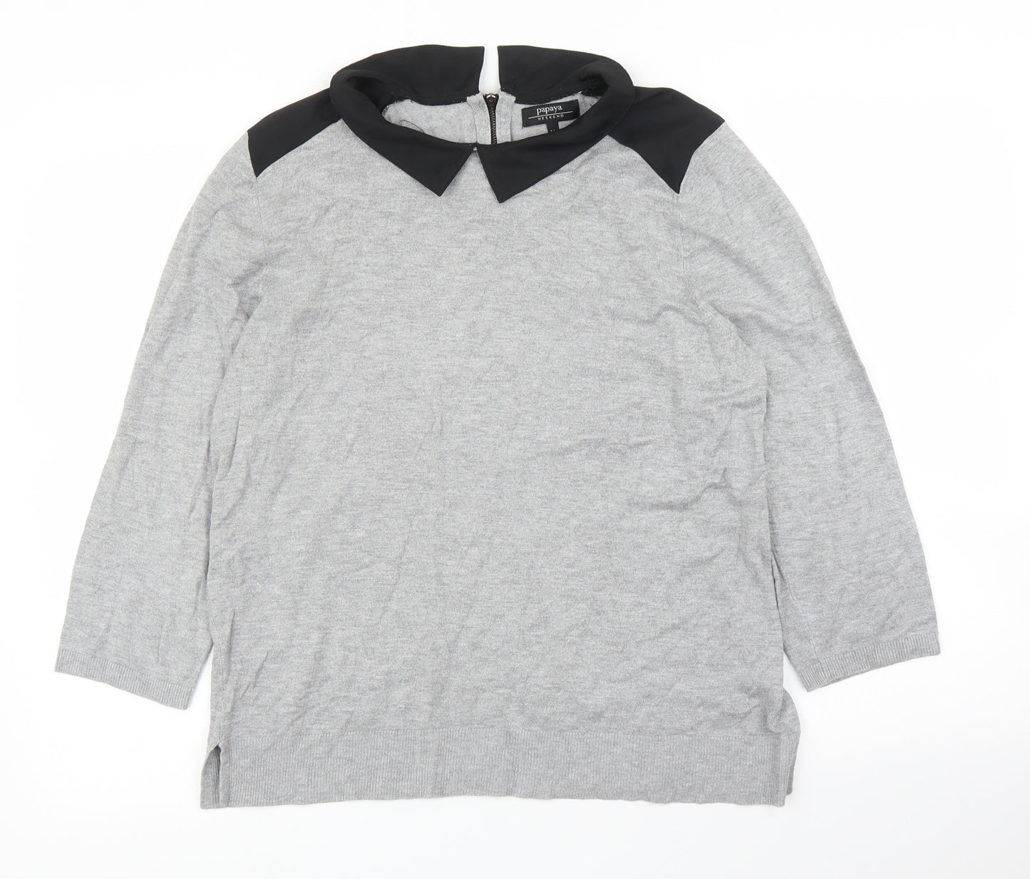 Papaya Womens Grey   Basic Blouse Size 16