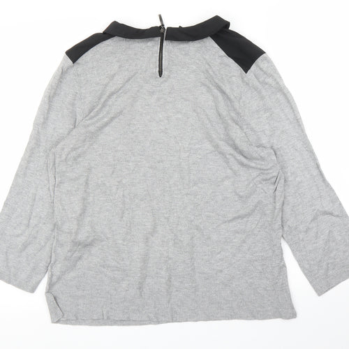 Papaya Womens Grey   Basic Blouse Size 16