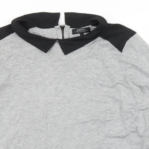Papaya Womens Grey   Basic Blouse Size 16