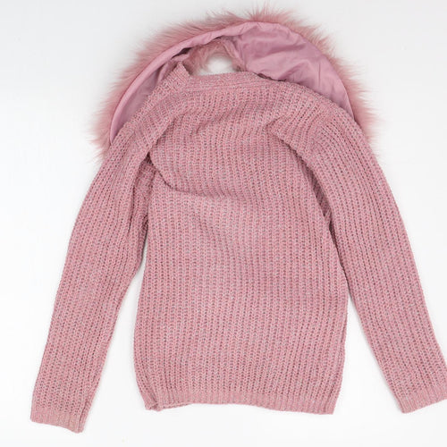 George Girls Pink   Cardigan Jumper Size 11-12 Years