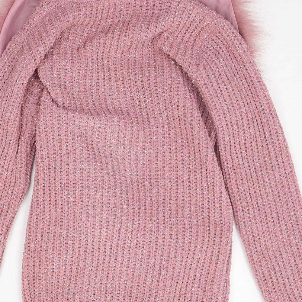 George Girls Pink   Cardigan Jumper Size 11-12 Years