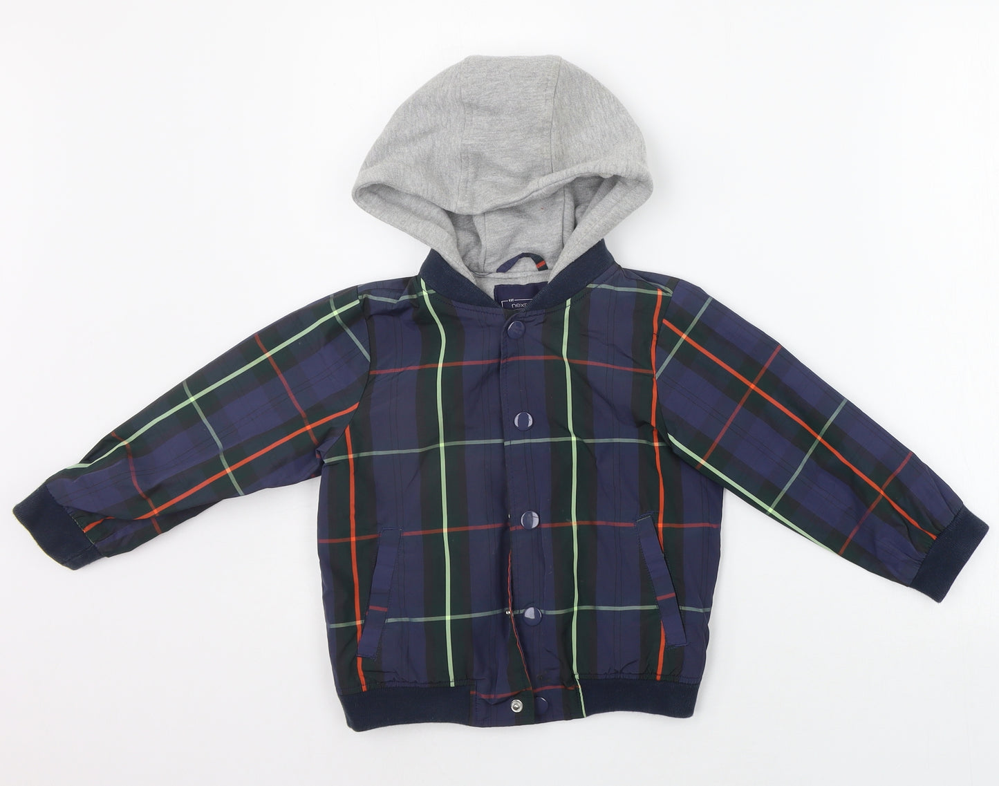 Marks and Spencer Boys Blue Check  Jacket Coat Size 3-4 Years