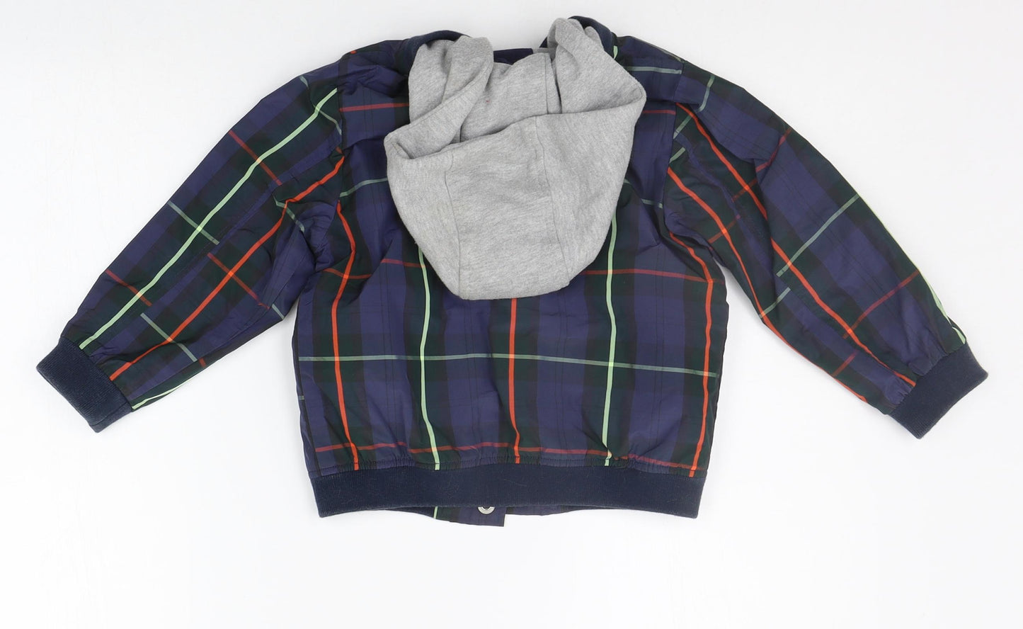 Marks and Spencer Boys Blue Check  Jacket Coat Size 3-4 Years