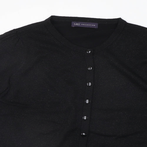 Marks and Spencer Womens Black   Cardigan Jumper Size 10