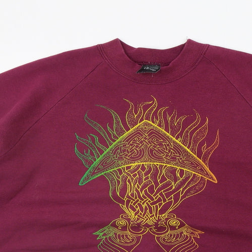 Screen Stars Womens Purple   Pullover Jumper Size L