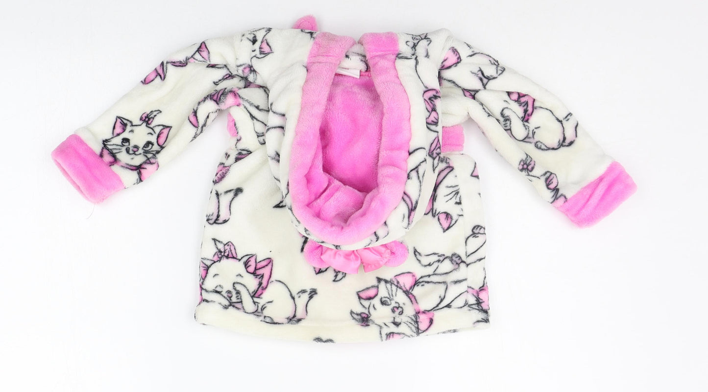 Disney Baby White Floral   Robe Size 9-12 Months