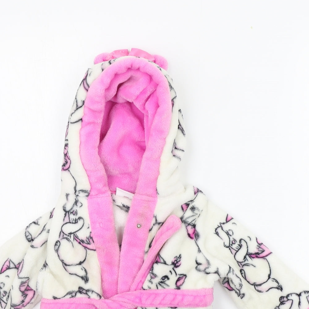 Disney Baby White Floral   Robe Size 9-12 Months