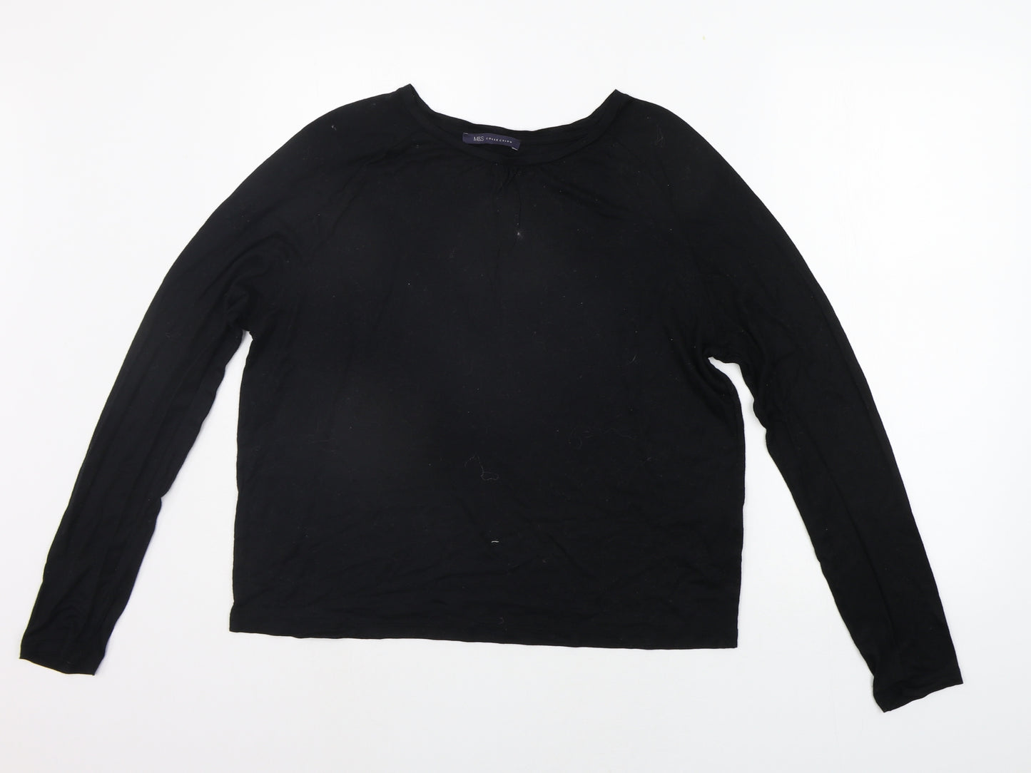 Marks and Spencer Womens Black   Basic T-Shirt Size 10