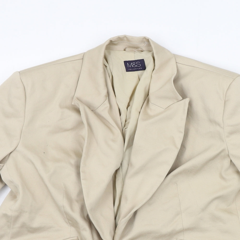 Marks and Spencer Womens Beige   Jacket Suit Jacket Size 14