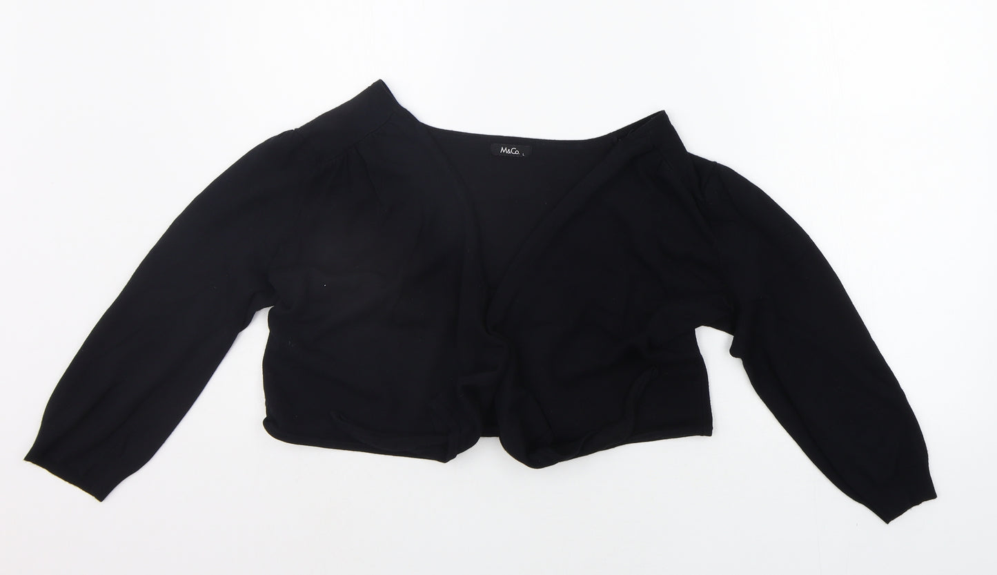 M&Co Womens Black   Cardigan Jumper Size L