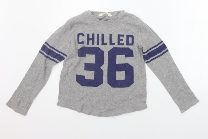 H&M Boys Grey Pullover Jumper Size 7-8 Years