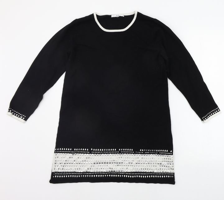 Klass Womens Black   Jumper Dress  Size L