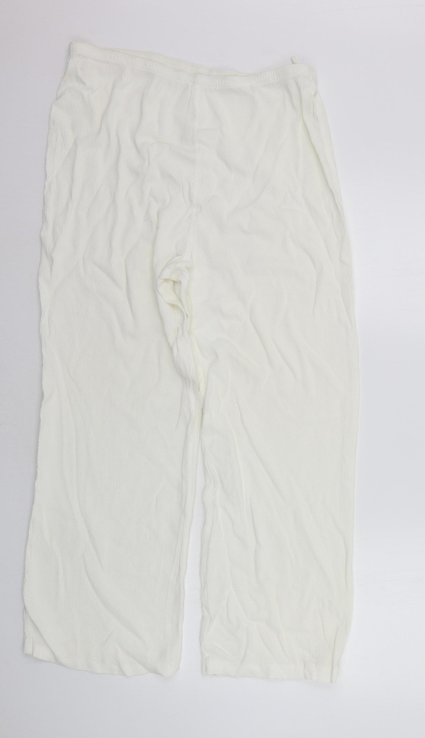 Marks and Spencer Womens White   Trousers  Size 14 L26 in