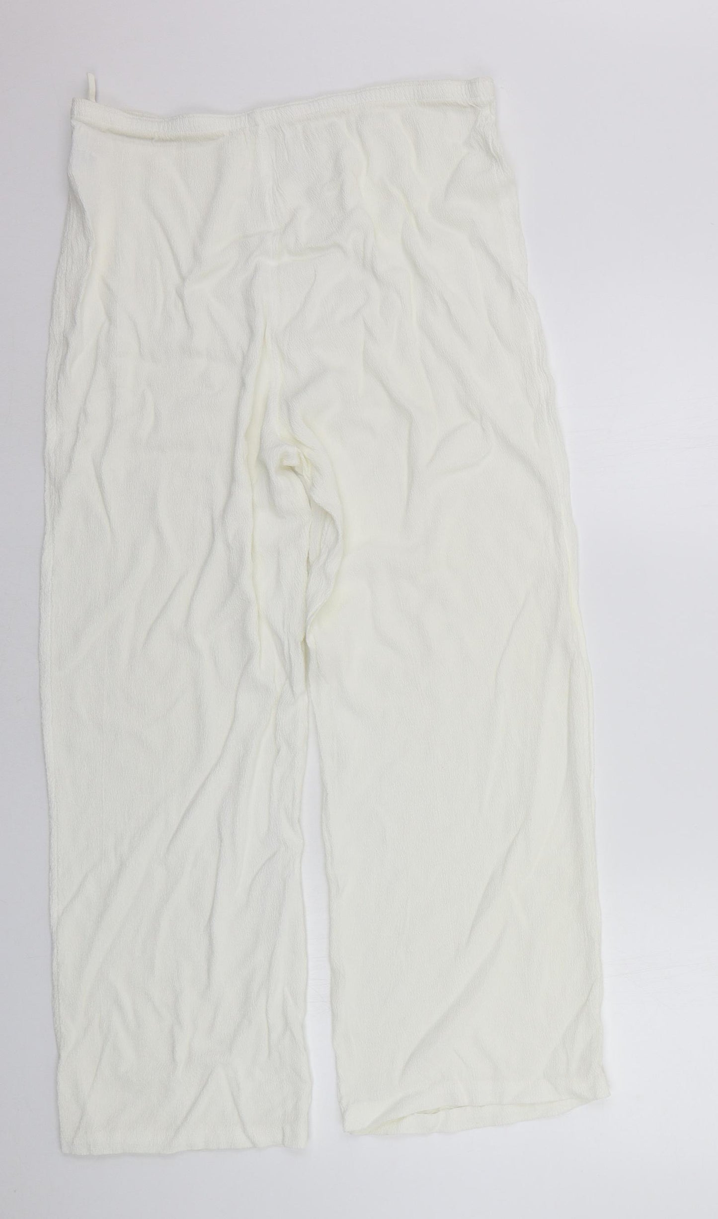 Marks and Spencer Womens White   Trousers  Size 14 L26 in