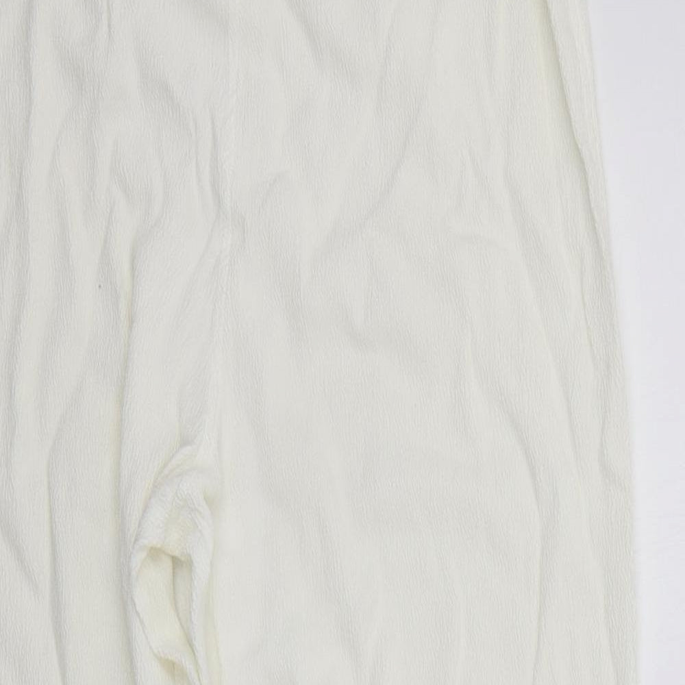 Marks and Spencer Womens White   Trousers  Size 14 L26 in
